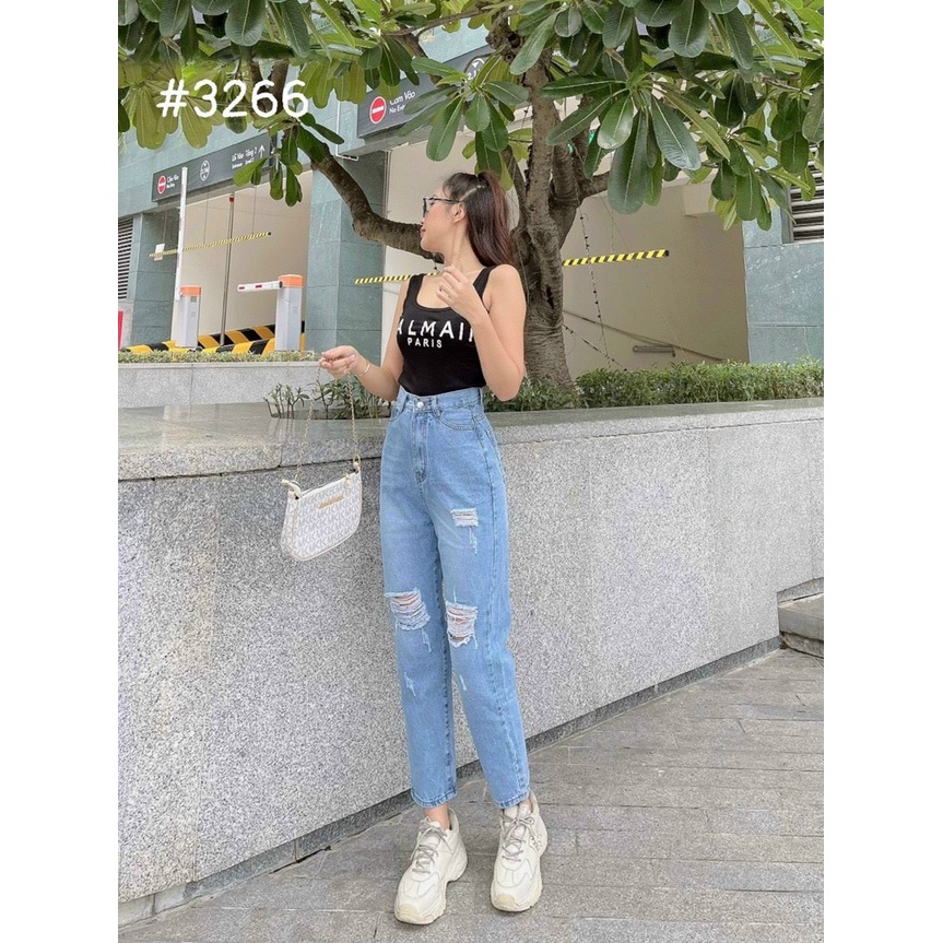 [VIDEO+FREESHIP ] QUẦN BAGGY JEANS NỮ LƯNG CAO LAI CUỐN RÁCH CÀO ĐÙI XANH NHẠT MỀM MỊN MÁT MẺ CỰC ĐỈNH THỜI THƯỢNG NITI