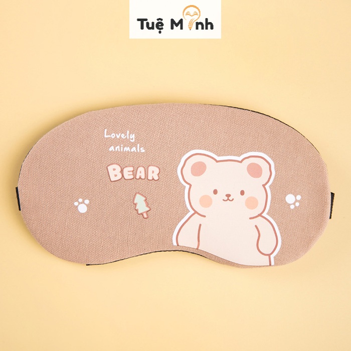 Bịt mắt ngủ gel hoạt hình dễ thương SOKLONG, bịt mắt cute có túi gel làm mát