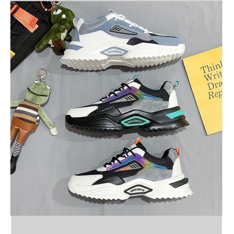 Giày sneaker nam thể thao Phản Quang Newpibuu 2 màu cao cấp