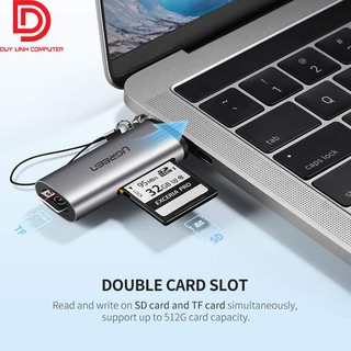 Đầu đọc thẻ SD/TF USB Type C cao cấp UGREEN 50704
