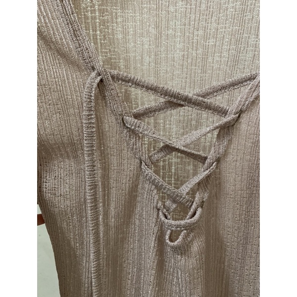 Thanh lý/pass áo len body đan dây