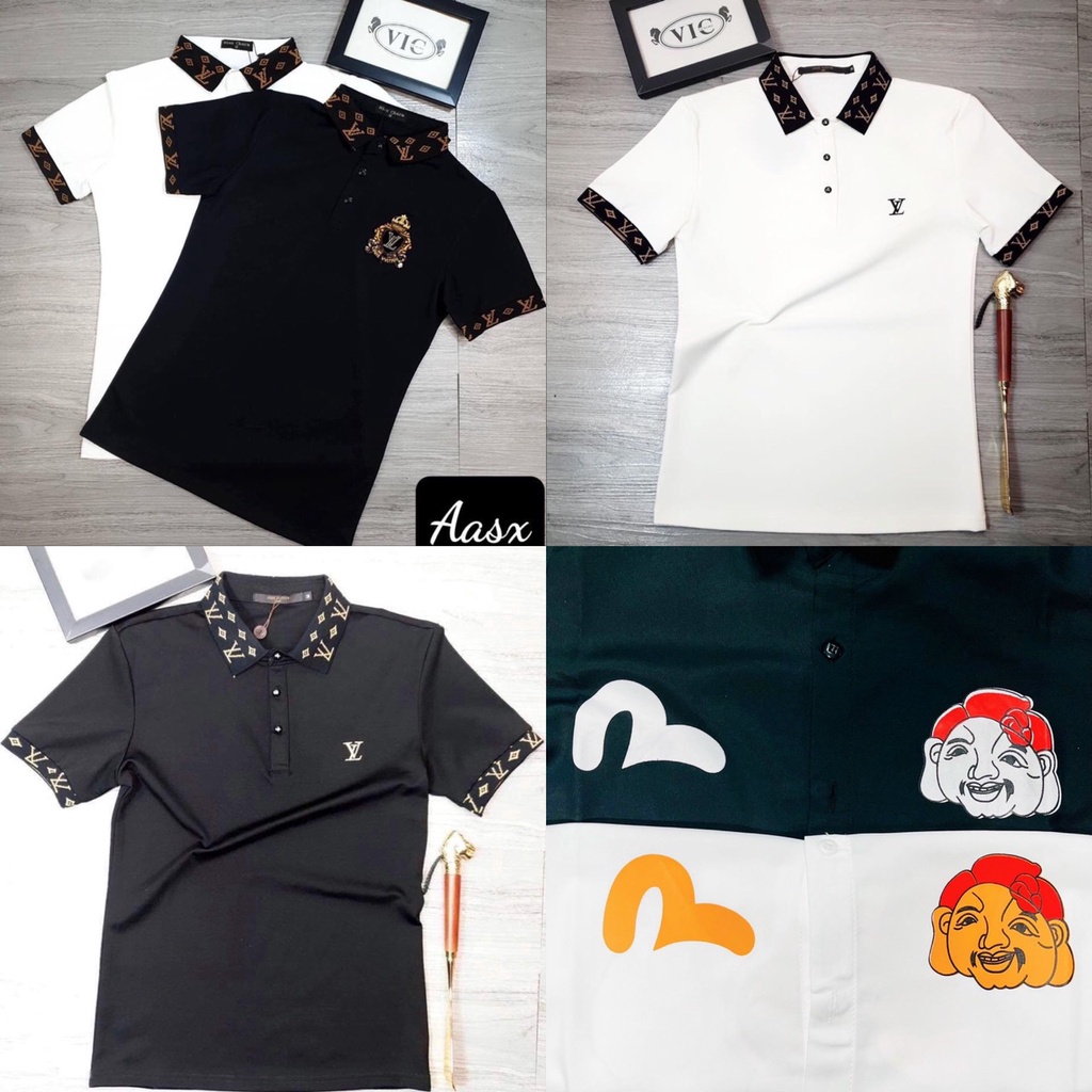 Áo thun nam tay ngắn cổ bẻ in thêu logo đẹp nhiều mẫu,chất cotton co giãn thấm hút giá tốt KAYSTORE