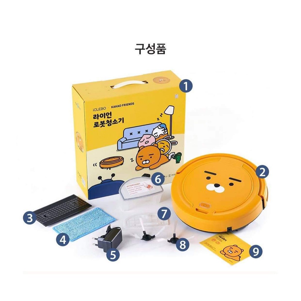 [Hàng order] Robot hút bụi Iclebo x Kakao Friends Ryan Hàn Quốc Chính hãng