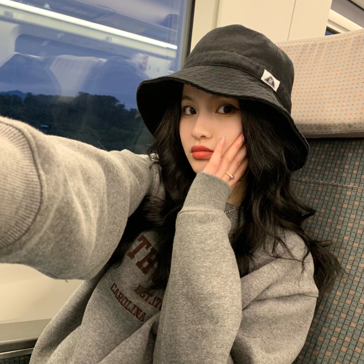 Mũ Bucket Cotton Chất Lượng Cao Màu Sắc Đơn Giản Thời Trang Xuân Hè Phong Cách Hàn Quốc Cho Nữ