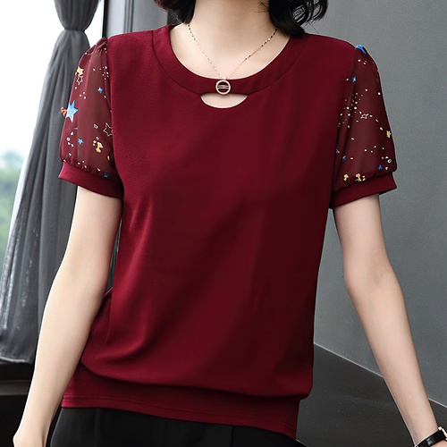 Áo Kiểu Trung Niên Nữ Sang Trọng Tuổi 50 Thời Trang Trung Niên Như Thủy LE027