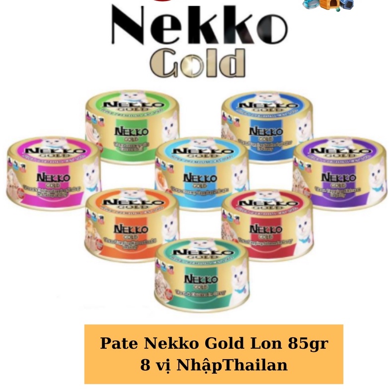 Pate Nekko Gold Premium lon 85g New dành cho mèo con và mèo lớn Nhập Thailand