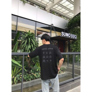 Áo phông BASICTEE OVERSIZE orm rộng tay lỡ PACMAN PHẢN QUANG 7 MÀU CỰC CHẤT (V154)