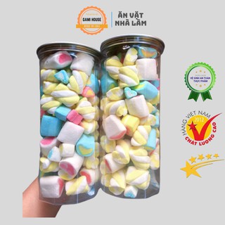 Kẹo Bông Sữa Thái Lan MARSHMALLOW (Dưa hấu, bông hoa, xoắn, trái tim, gấu) Hũ 250g - Đồ Ăn Vặt