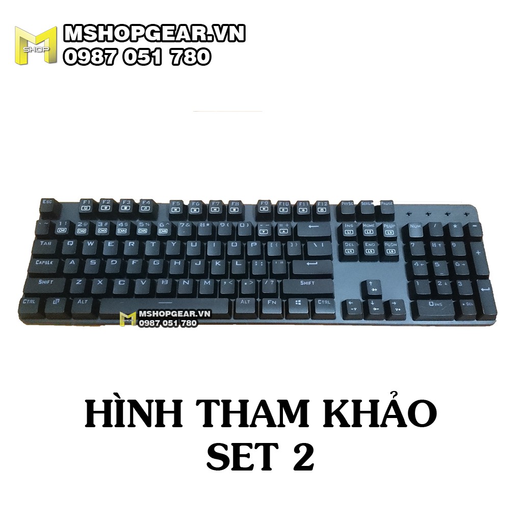 Keycap ABS xuyên led doubleshot oem profile giá rẻ cho phòng game - Game net - Game house - Cyber Game 104 keys