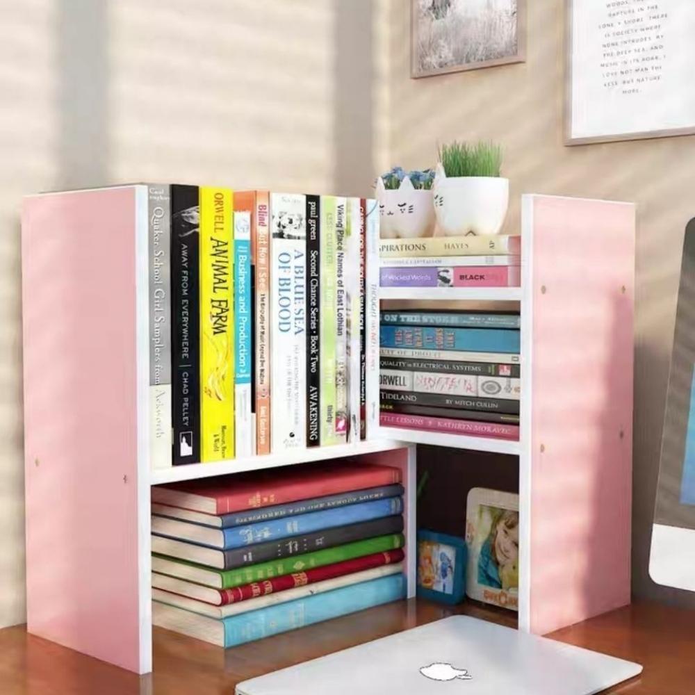 Kệ sách gỗ lắp ghép để bàn Pison decor bàn học gọn gàng - 01 cái