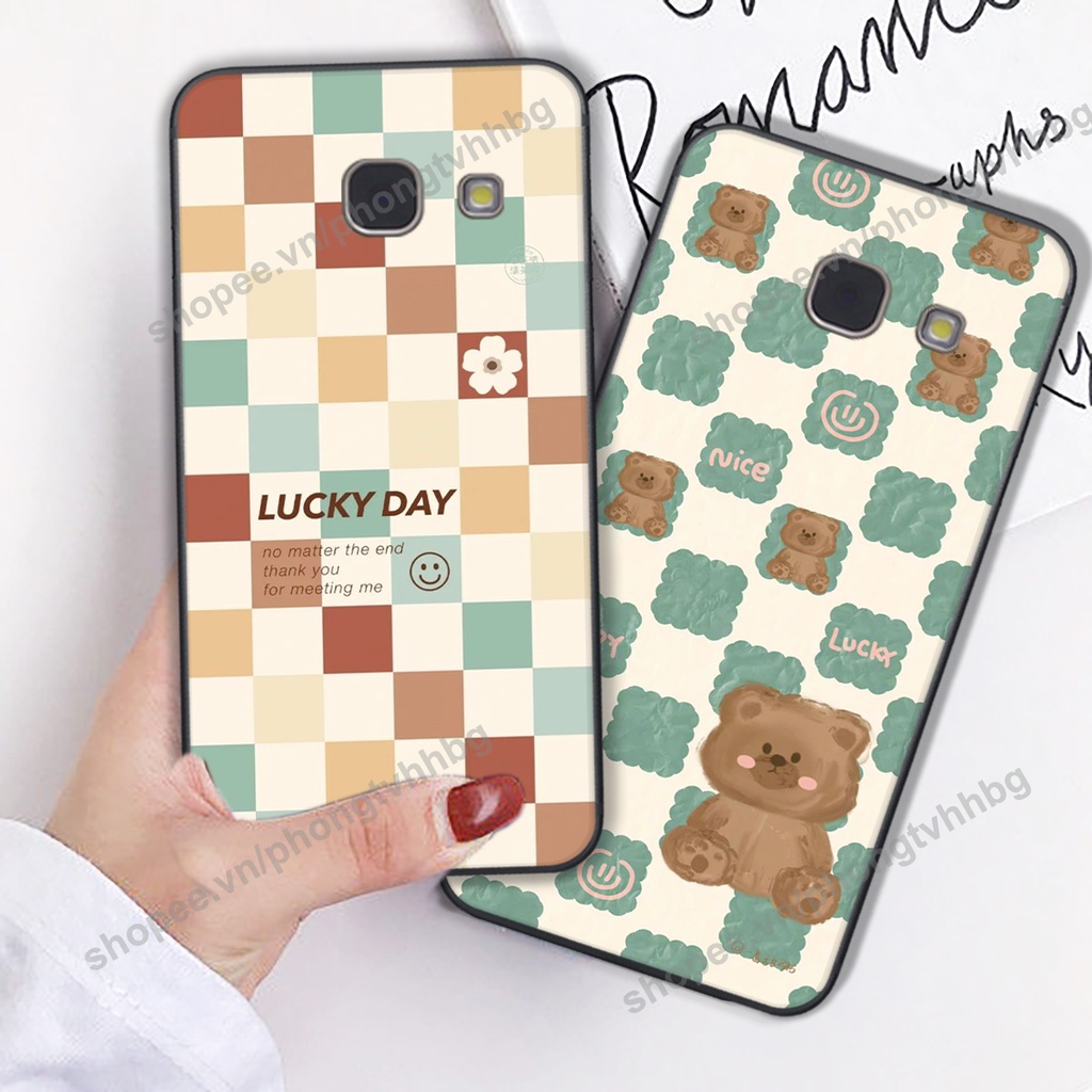 Ốp lưng Samsung A3 2017 / A5 2017 / A7 2017 in mẫu gấu bo viền , smile mặt cười cực cute đẹp