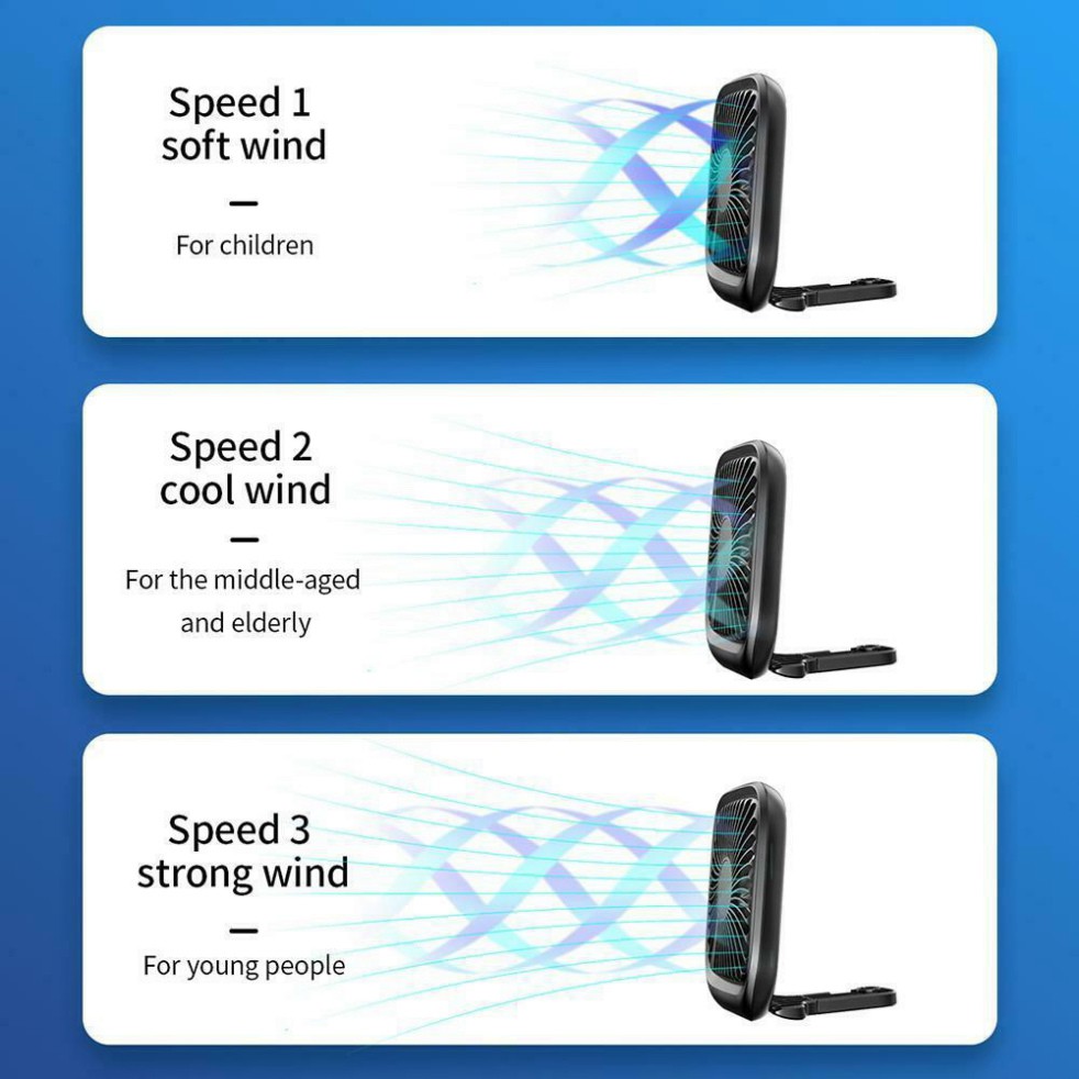 Quạt Baseus USB Mini Fan cho xe hơi, bàn làm việc, thiết kế có thể xếp gọn gàng, siêu mát