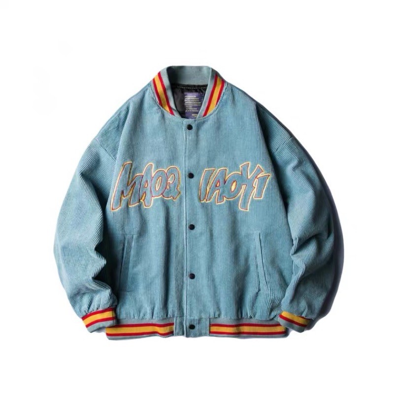 Áo bomber 2 lớp dày dặn trần bông nam nữ kiểu bóng chày cực ngầu