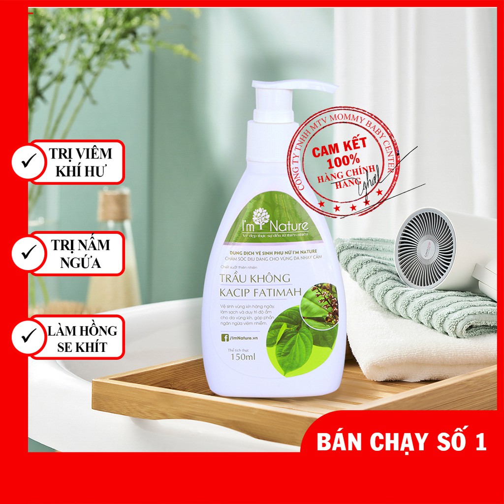 [FREESHIP] Dung dịch vệ sinh trầu không I'm nature - Sản phẩm được bác sĩ khuyên dùng - hộp 150ml