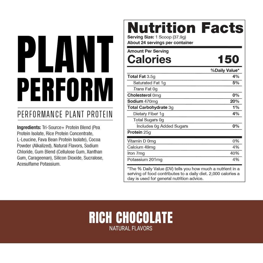 Plant Perform Bổ Sung Đạm Thực Vật Protein Plant Cho Người Tập Thể Hình Prosupps Plant Perform 2lbs