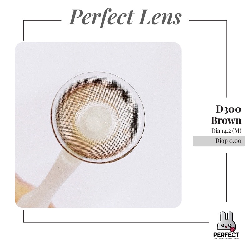 Lens ẢNH MẮT THẬT , Kính Áp Tròng Không Độ Cận , D300 Brown , Dia 14.2 , Sản Phẩm Chính Hãng Giá Sale