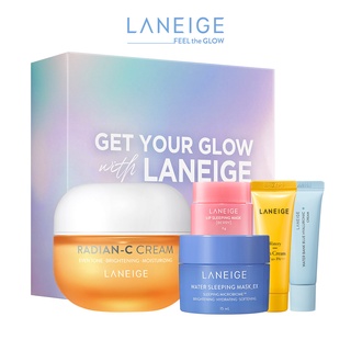 Bộ sản phẩm dưỡng sáng và làm mờ đốm nâu Radian C 30ml và quà tặng dưỡng ẩm da Laneige