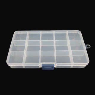 15 Slots Adjustable Jewelry Storage Box Case Organizer Beads