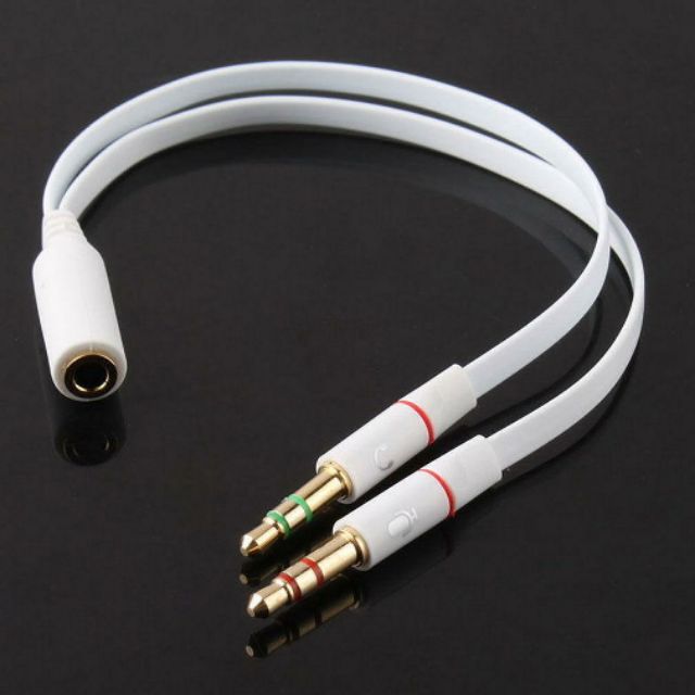 Dây gộp Audio và Mic chân 3.5mm✔️ Sử dụng mic tai nghe điện thoại cho máy tính bàn