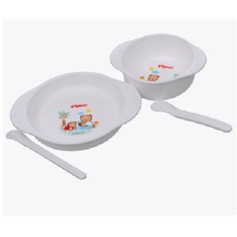 Bộ bát dĩa ăn dặm mini Pigeon