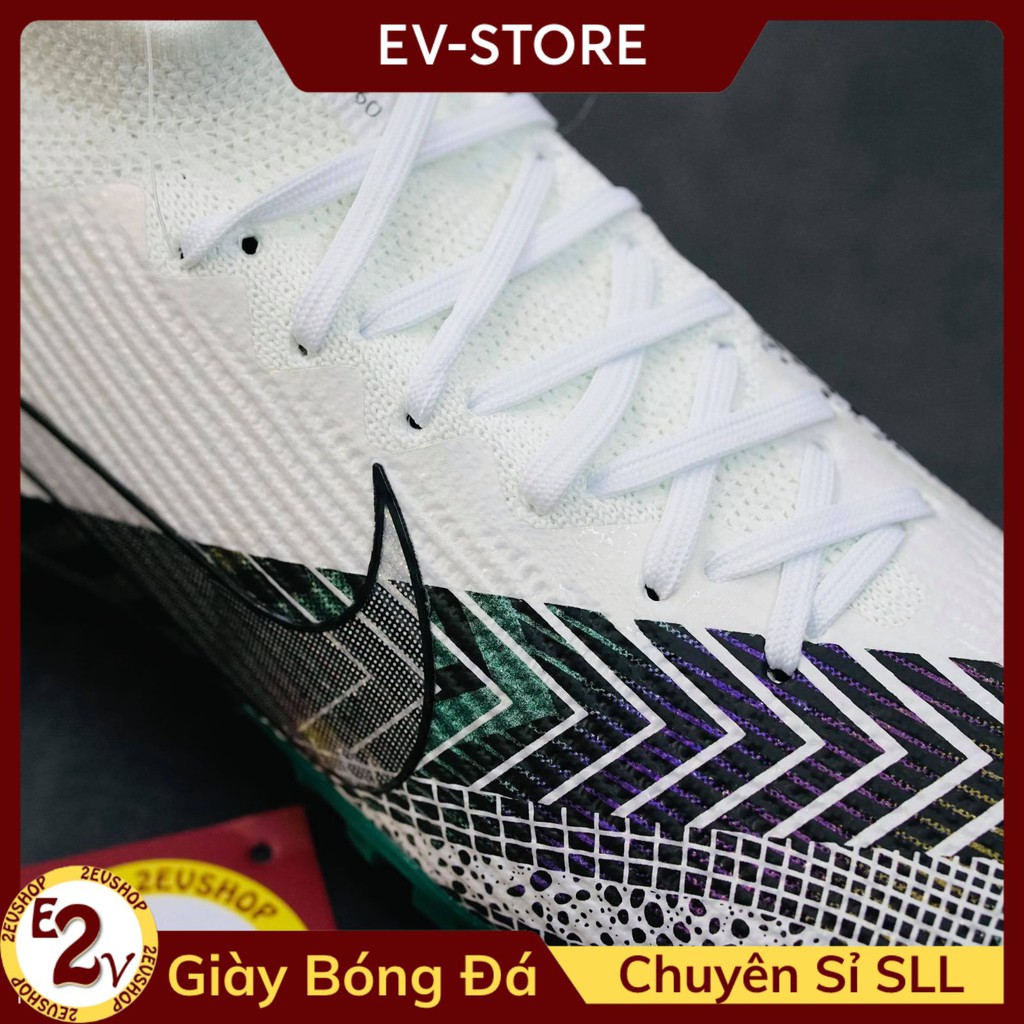 [FreeShip] [Tặng Tất/Túi] Giày Đá Bóng  𝗧𝗙 𝗡𝗶𝗸𝗲 𝗠𝗲𝗿𝗰𝘂𝗿𝗶𝗮𝗹 𝗩𝗜𝗜 Trắng Đen Cao Cổ Đá Bóng Nam Cao Cấp