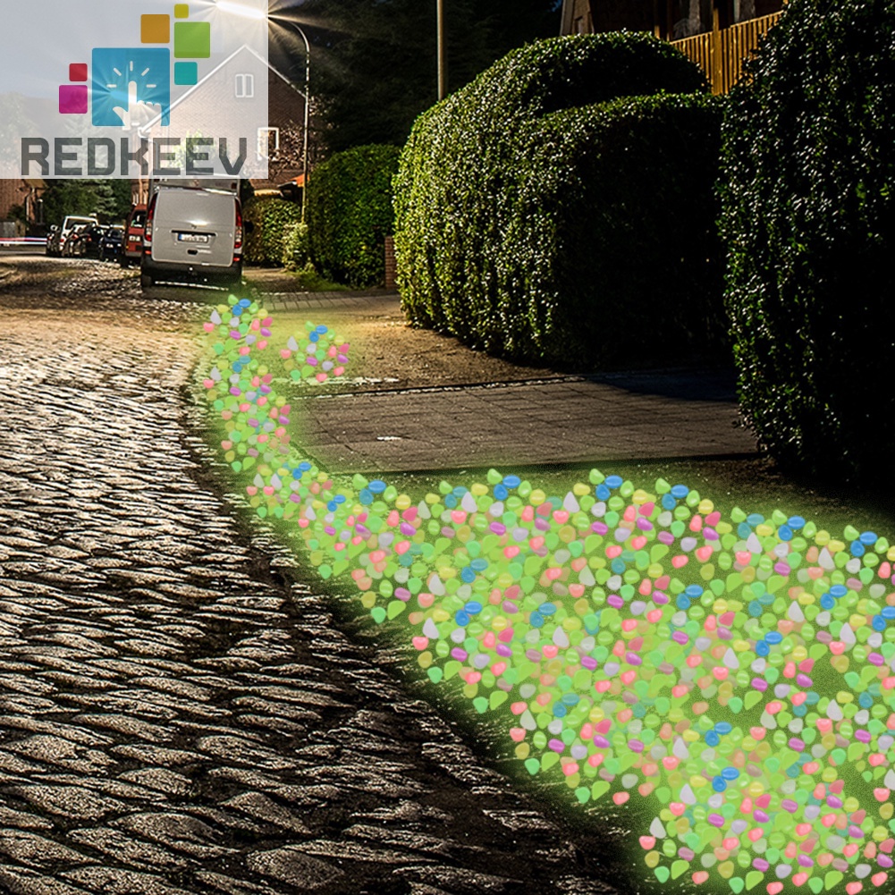 Set 100 viên đá cuội phát quang nhiều màu sắc dùng để trang trí bể cá