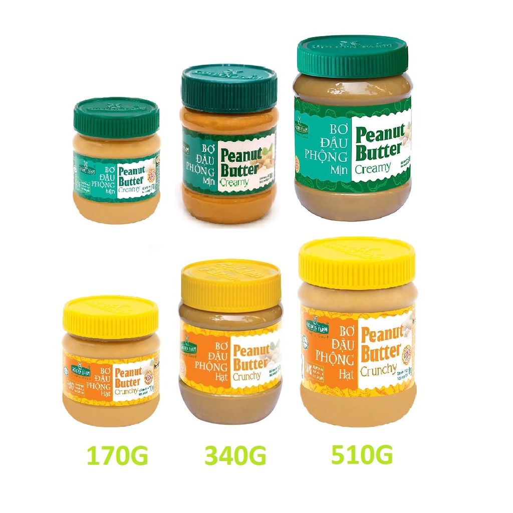 Bơ đậu phộng Golden Farm 170g, 340g, 510g
