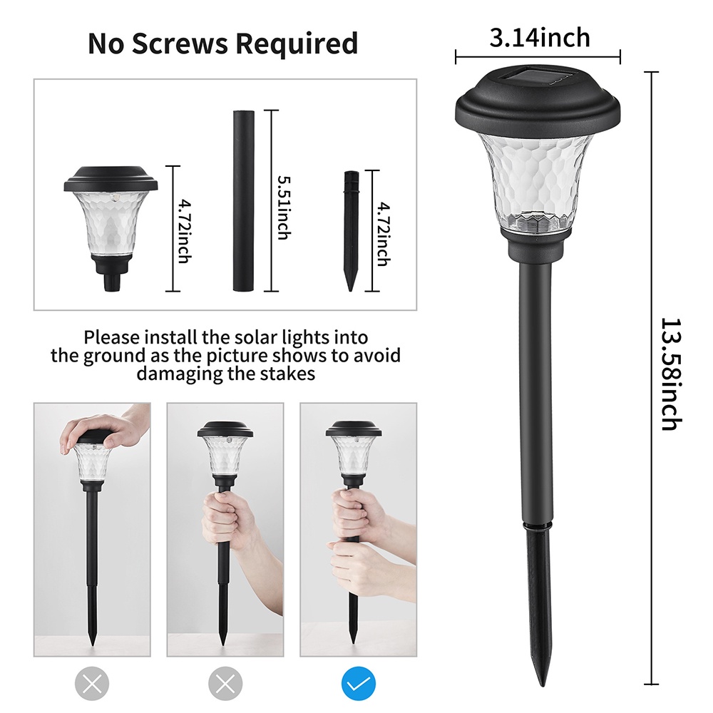 Đèn sân vườn năng lượng mặt trời mới Trang trí đường phố ngầm