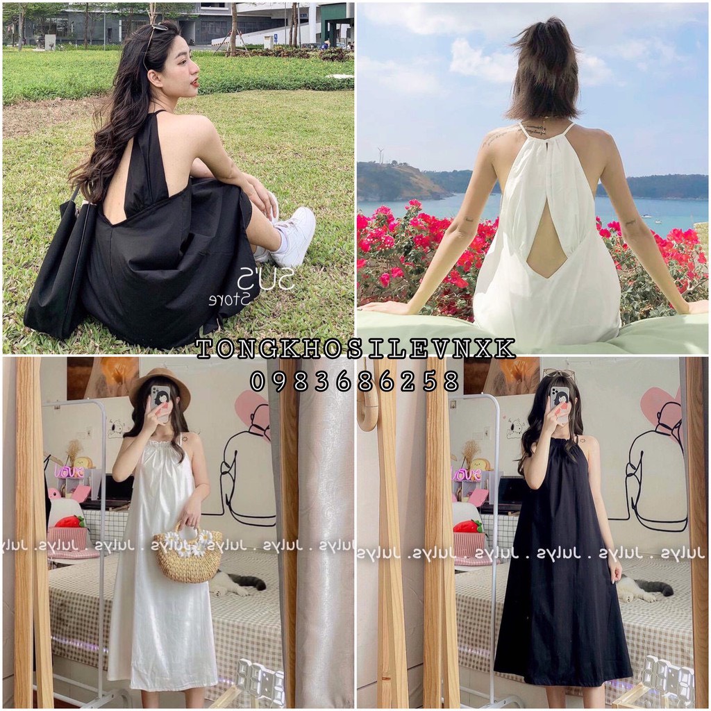 đầm yếm , váy yếm khoét lưng, mẫu siêu xinh đẹp TT 16