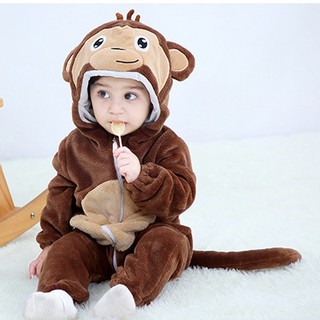 Bộ đồ thú cho bé 0-3 tuổi ❤️ bộ đồ thú khỉ nâu ❤️ freeship ❤️