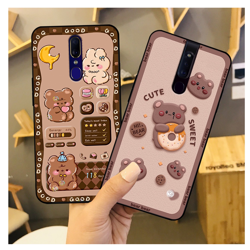 Ốp lưng Oppo F11 / Oppo F11 Pro in hình gấu bear dễ thương, bền đẹp