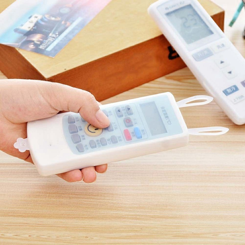 Bọc điều khiển (remote) tivi, điều hòa bằng nhựa silicon dẻo trong suốt, tai thỏ tiện lợi- MonacoStore