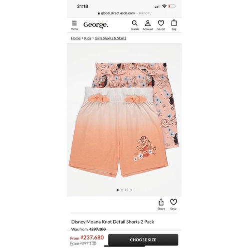 Set Dây Bé Gái Moana Cam Grg