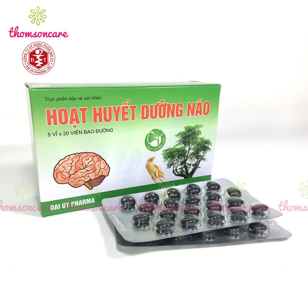 Combo 5 hộp Hoạt huyết dưỡng não, mỗi hộp 100 viên bao đường - hỗ trợ tăng cường tuần hoàn não, chính hãng Đại Uy | BigBuy360 - bigbuy360.vn