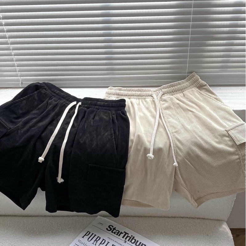 QUẦN SHORT NHUNG TÚI HỢP UNISEX NAM NỮ