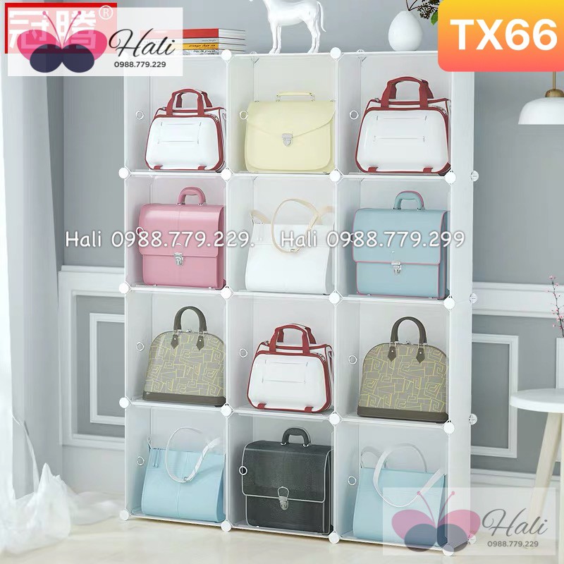 Tủ Đựng Túi Xách Mẫu Mới - Màu Sắc Đa Dạng - Lắp Ghép Thông Minh -Hàng Có Sẵn SLL.