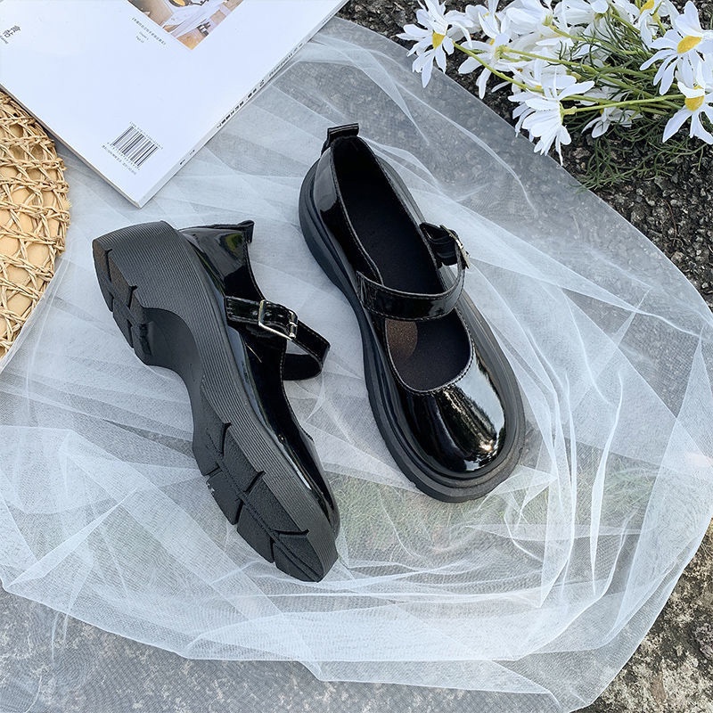 Giày Lolita Trắng Giày Lolita Nữ Đế Cao 4Cm Chất Da Bóng Giá Rẻ Cao Cấp Hottrend  LB022-Molita