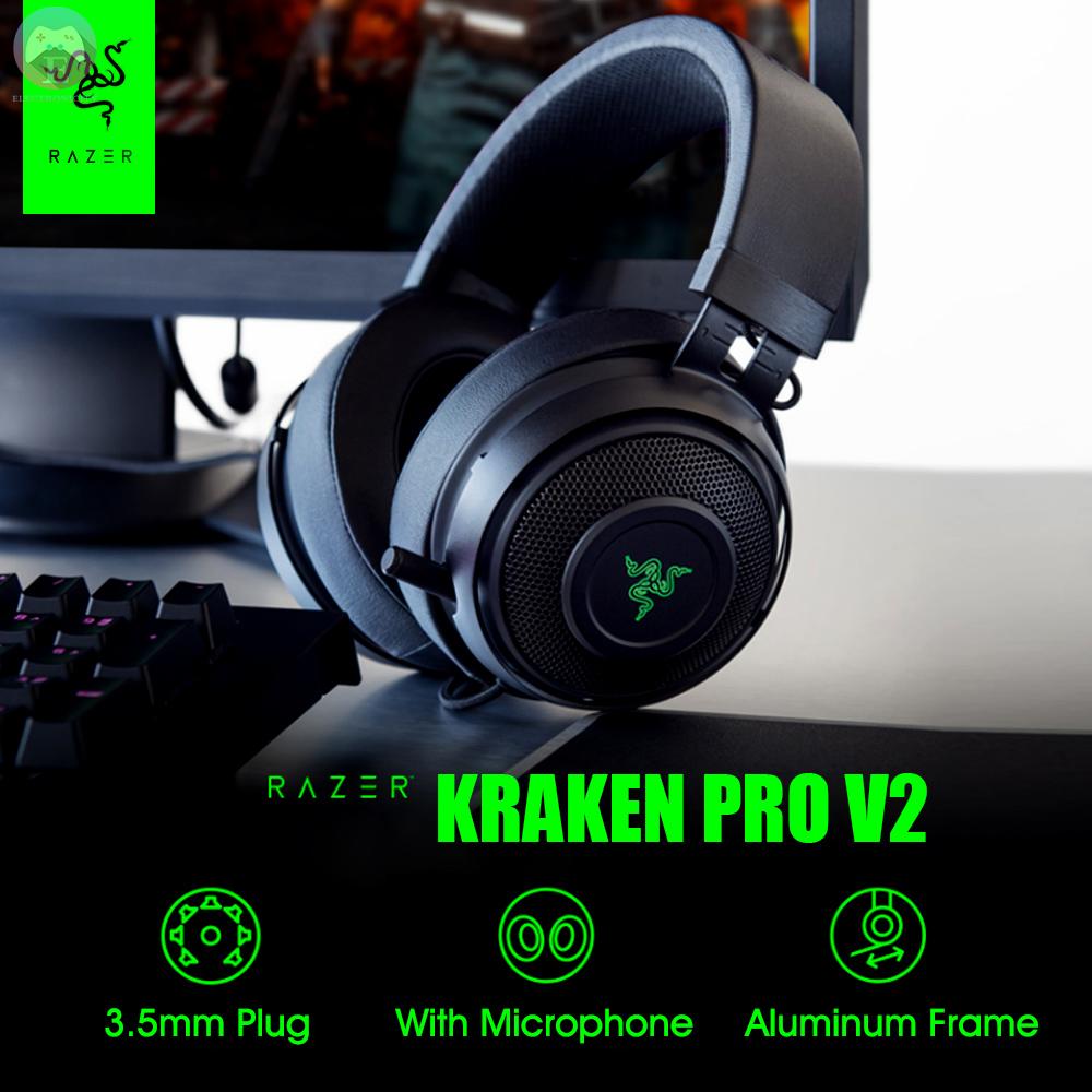 Tai Nghe Chơi Game Razer Kraken Pro V2 1.3m Cổng 3.5mm Âm Thanh Hay Cho Điện Thoại / Pc / Mac / Ps4 / Xbox