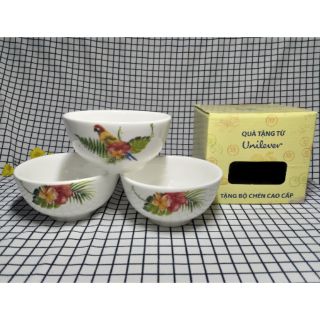 Bộ 3 chén sứ hình chim