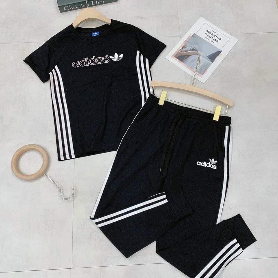 Bộ quần dài áo cộc adidas