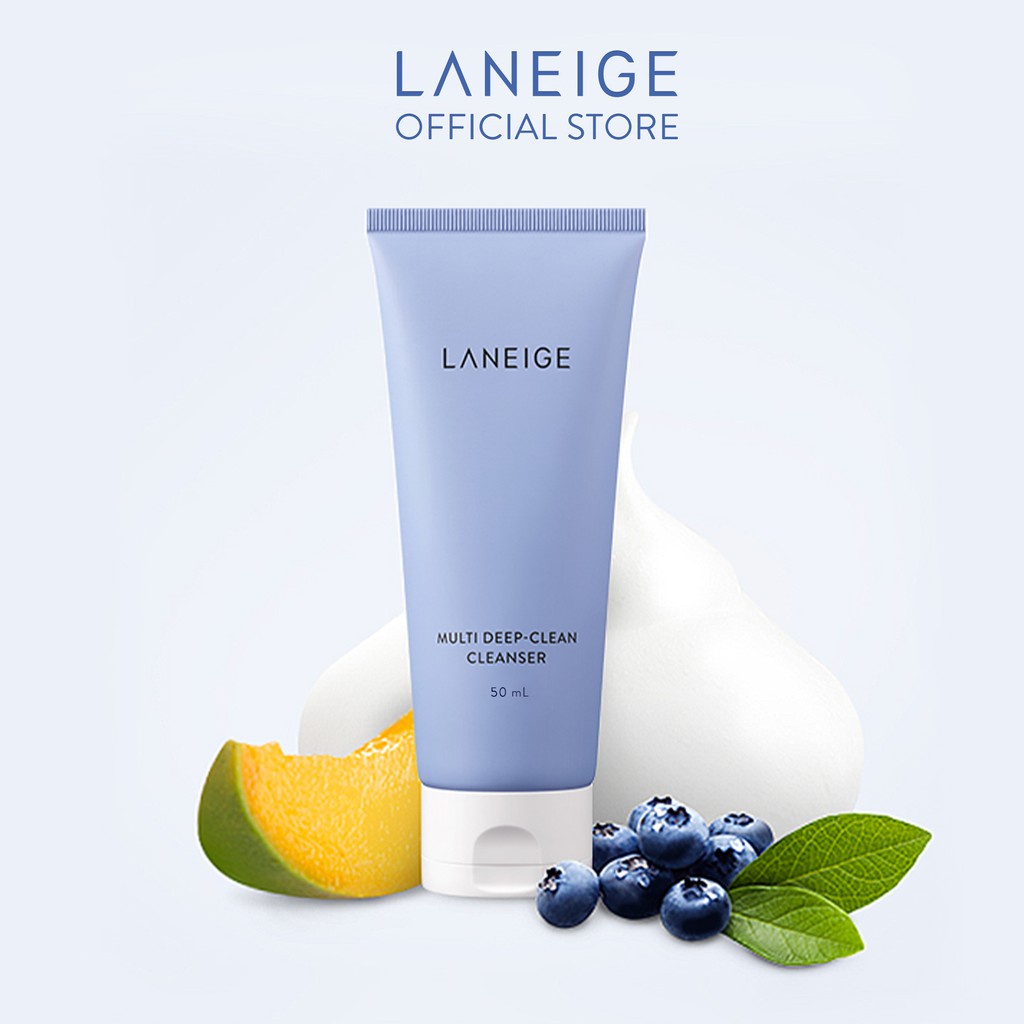 [GRO GIFT] Sữa rửa mặt làm sạch sâu đa chức năng Laneige Multi Deep Clean Cleanser 50Ml