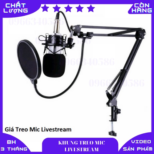 Chân Kẹp MIC Thu Âm  và Màng Lọc Âm