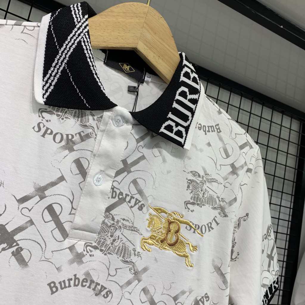 Áo thun nam cổ trụ in logo siêu hót