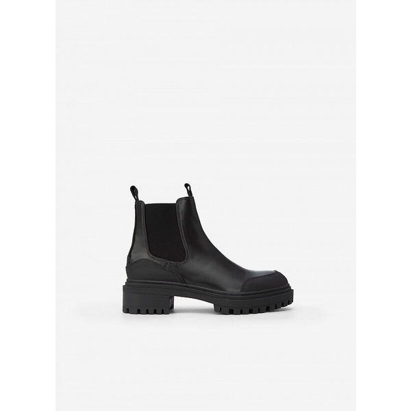 Vascara Chelsea Boots Viền Chỉ Nổi Lug-Sole - BOT 0908 - Màu Đen