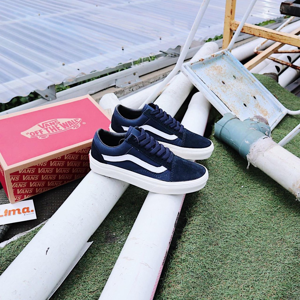 Giày Thể Thao Vans Oldskool Og Lite Lx Màu Xanh Navy Cá Tính