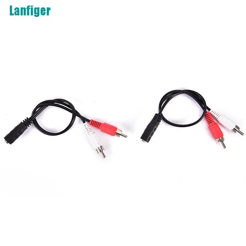 Đầu Chuyển Đổi Phích Cắm 2-RCA Thành Ổ Cắm 3.5mm Aux Chuyên Dụng