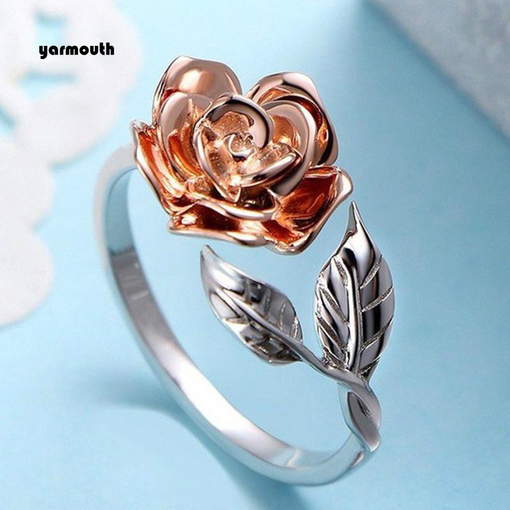 Nhẫn Mở Hình Hoa Hồng Thời Trang Cho Nữ