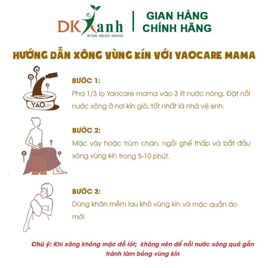 [HÀNG CÔNG TY] Xông tắm sau sinh Yaocare mama 250ml / chai - DK Pharma