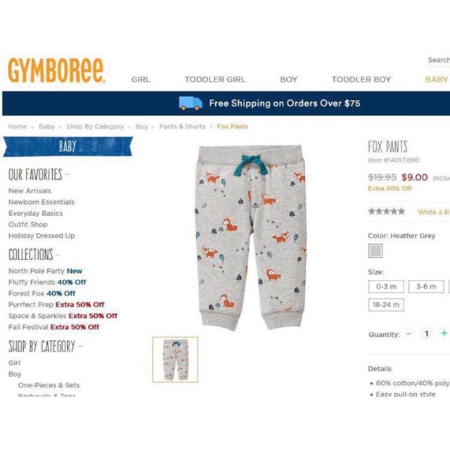 Quần nỉ cho baby nhí