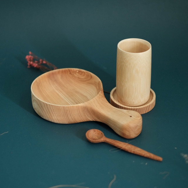 Khay gỗ tay nắm - khay gỗ decor